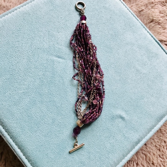 Purple beaded bracelet - Picture 4 of 4